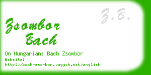 zsombor bach business card